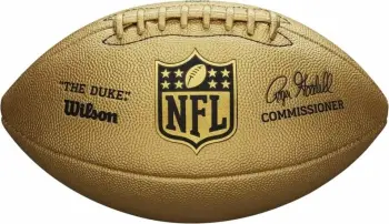 Top futbolli amerikan Wilson NFL Duke Metallic Edition WTF1826XB, madhësi e rritur, ngjyrë ari metalik