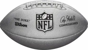 Top amerikan futbolli Wilson NFL Duke Metallic Edition WTF1827XB, lëkurë sintetike, madhësi standarde, gri