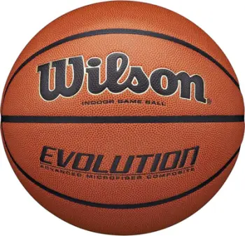 Top basketbolli Wilson Evolution WTB0516XBEMEA, për sallë, lëkurë sintetike, kafe