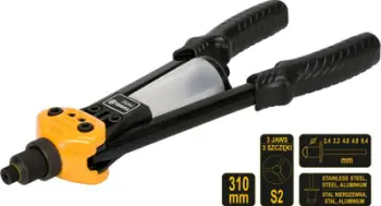 Rivetues manual Vorel Front Lever, 2.4 - 6.4mm