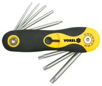 Set çelësash torx shumëfunksionalë Vorel T9-T40, 8 copë