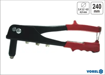 Ribatina dore Vorel 70020, 245 mm, të zeza / të kuqe