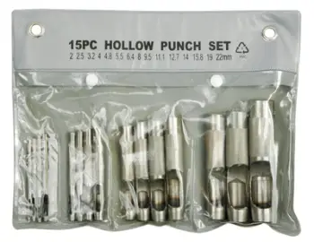Set i goditëseve për lëkurë Vorel 76700, 2-22mm, 15 copë
