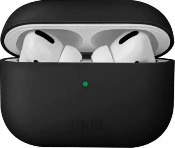 Mbështjellës UNIQ Lino për AirPods Pro, silikon, i zi