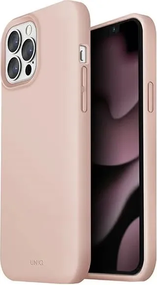 Mbështjellës UNIQ Lino për iPhone 13, Rozë - 1