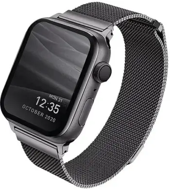Rrip çeliku inox UNIQ Dante për Apple Watch 38/40/41mm, grafit