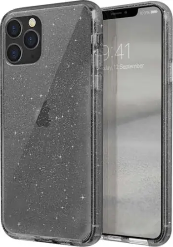Mbështjellës UNIQ LifePro Tinsel për iPhone 11 Pro Max, i zi me shkëlqim