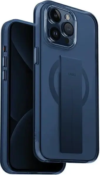Mbështjellës UNIQ Heldro Mag për iPhone 15 Pro Max, MagSafe, me rrip, Kaltër