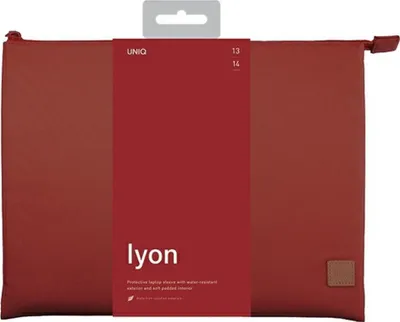 Mbështjellës laptopi UNIQ Lyon, 14", rPET, Kuq - 1