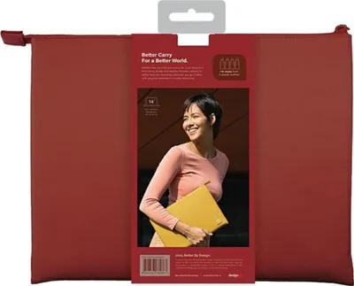 Mbështjellës laptopi UNIQ Lyon, 14", rPET, Kuq - 2