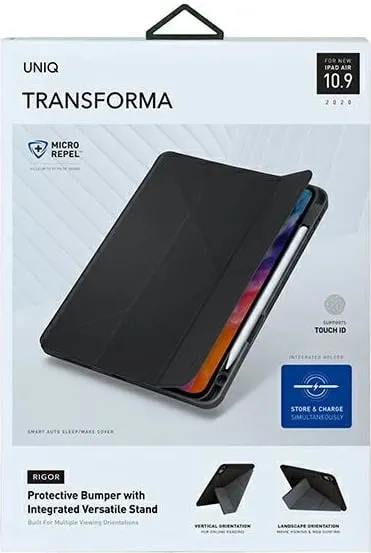 Mbështjellës UNIQ Transforma Rigor për iPad Air 10.9 (2020), Gri - 6