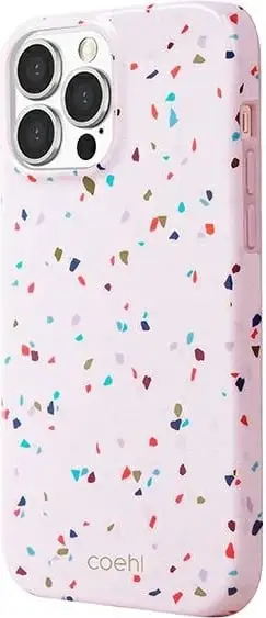 Mbështjellës për celular UNIQ Coehl Terrazzo për iPhone 13 / iPhone 13 Pro, rozë