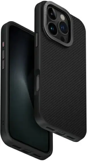 Mbështjellës UNIQ Keva Max Magclick për iPhone 16 Pro Max, i zi