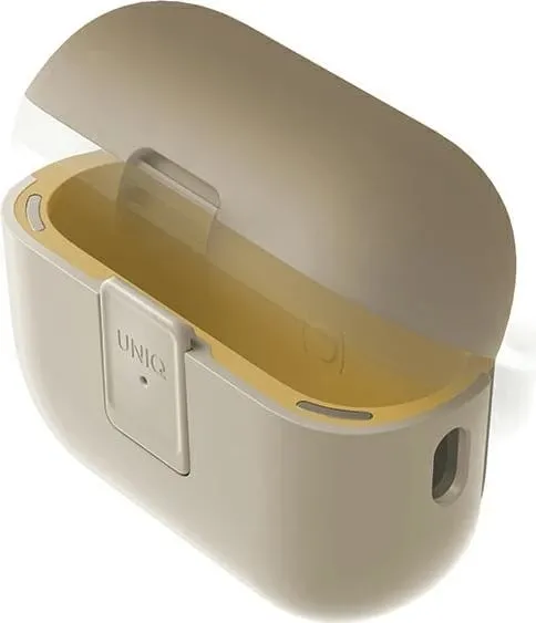 Mbështjellës UNIQ Clyde Lock Case për AirPods Pro 2, bezhë dhe e verdhë - 2