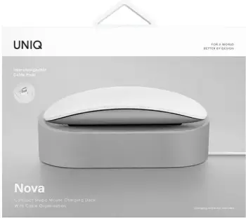 Stacion karikimi UNIQ Nova për Magic Mouse/AirPods, Gri e errët