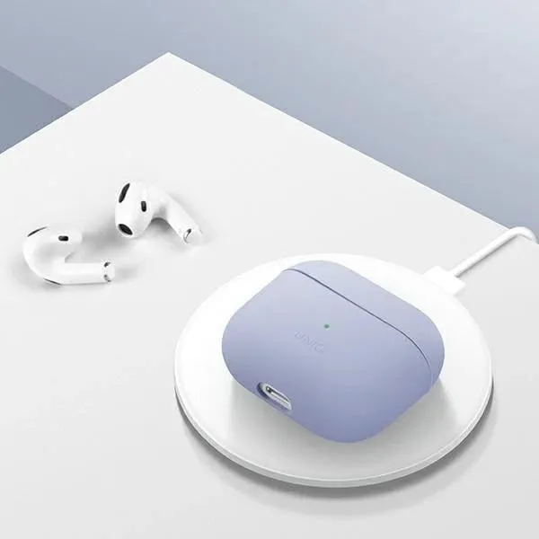 Mbështjellës UNIQ Lino për AirPods 3, silikon, gri - 5