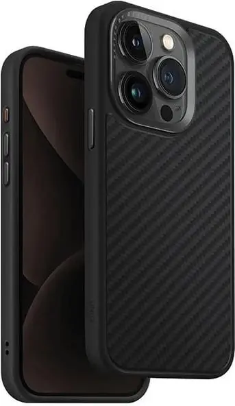 Mbështjellës UNIQ Keva Magclick për iPhone 15 Pro, i zi