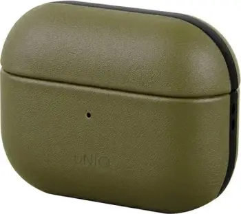 Mbështjellës UNIQ Terra për AirPods Pro, lëkurë natyrale, olive