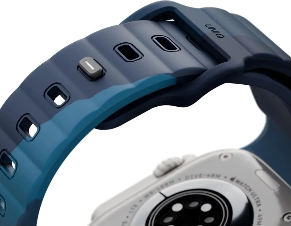Rrip gome për Apple Watch UNIQ Stride De Rubber, Blu - 2