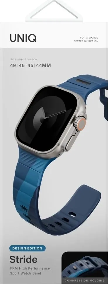 Rrip gome për Apple Watch UNIQ Stride De Rubber, Blu - 4