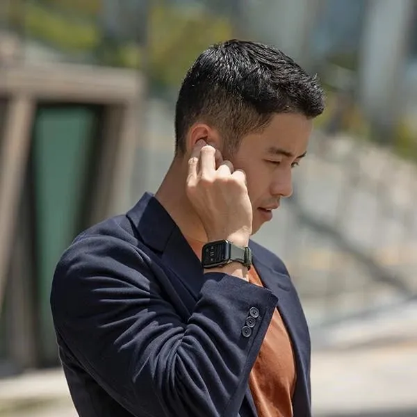 Rrip Uniq Linus AiroSoft për Apple Watch, 42/44/45/49 mm, silikon, i zi - 2