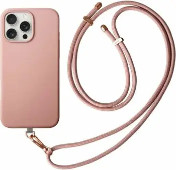 Mbështjellës UNIQ Coehl Creme Magnetic Charging për iPhone 16 Pro Max 6.9", me MagSafe, rozë, me rrip