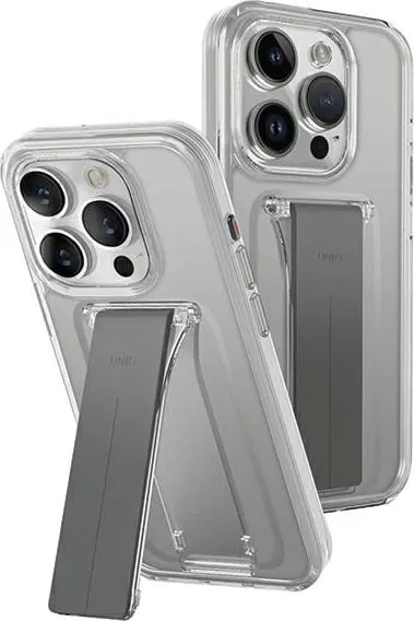 Mbështjellës UNIQ Heldro Mount me stand për iPhone 15 Pro Max 6.7", transparent - 1