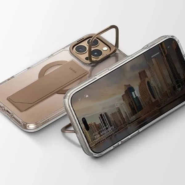 Mbështjellës UNIQ Heldro Max Magclick për iPhone 16 Pro, Gold - 2