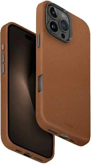Mbështjellës UNIQ Lyden MagClick për iPhone 16 Pro Max, kafe