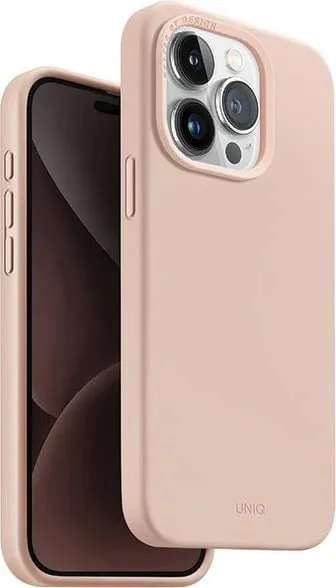 Mbështjellës UNIQ Lino Hue Magclick për iPhone 15 Pro Max, rozë - 1