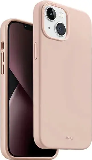 Mbështjellës UNIQ Lino Hue MagClick për iPhone 14 Plus, rozë