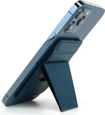Mbajtëse magnetike telefoni Uniq Lyft, snap on, portofol kartelash, blu
