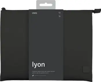 Mbështjellës laptopi UNIQ Lyon, deri 14 inç, rPET, i zi