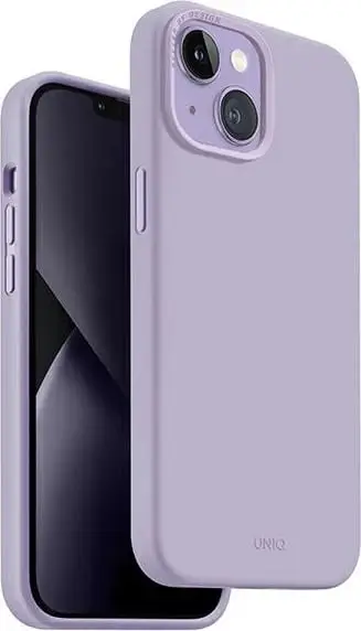 Këllëf telefoni Uniq Lino për iPhone 14 Plus 6.7", silikon, me mikrofiber, lejla