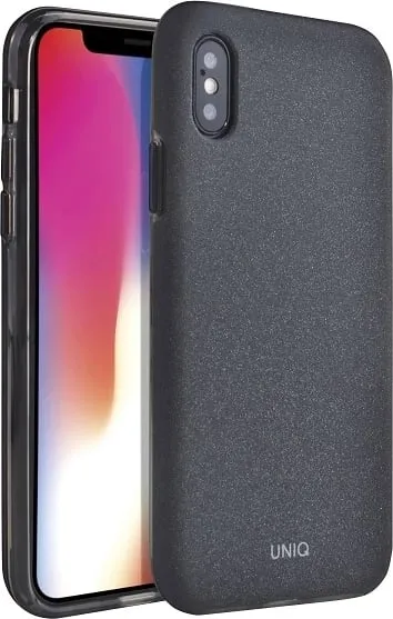 Mbështjellës UNIQ Lithos për iPhone XS Max, e zezë - 1