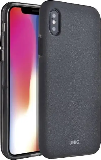 Mbështjellës UNIQ Lithos për iPhone XS Max, e zezë