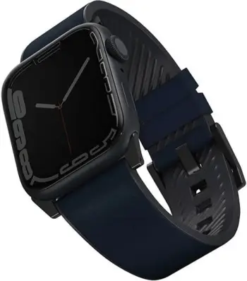 Rrip për Apple Watch UNIQ Straden, lëkurë/silikon, 42/44/45/49mm, Blu
