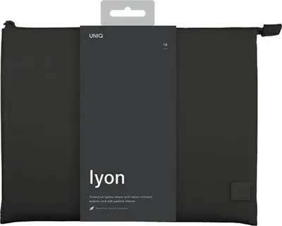 Mbështjellës laptopi UNIQ Lyon, 16", rPET, i zi - 1