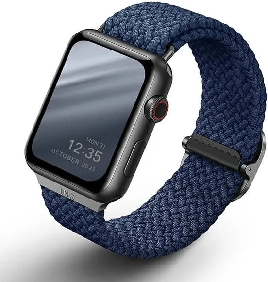 Rrip për Apple Watch UNIQ Aspen, 38/40/41mm, i thurur, Blu - 1