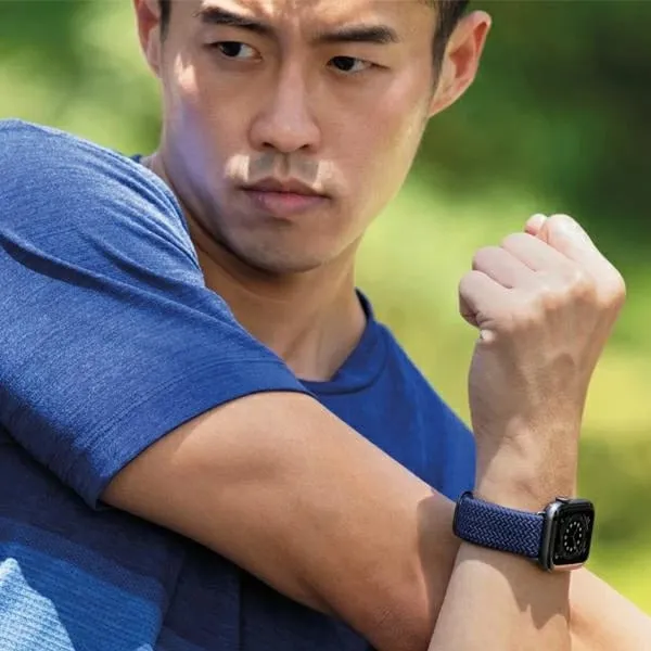 Rrip për Apple Watch UNIQ Aspen, 38/40/41mm, i thurur, Blu - 6