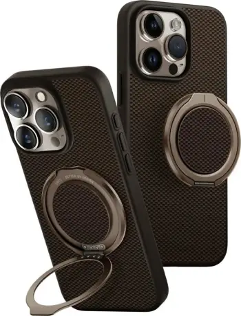 Mbështjellës UNIQ Keva Air Magclick Charging GripFit për iPhone 16 Pro Max, Kafe