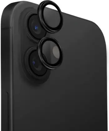 Mbrojtës lentash UNIQ Optix për kamera, për iPhone 16 / 16 Plus, alumini, i zi