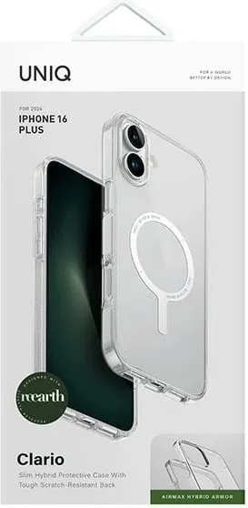 Mbështjellës UNIQ Clario për iPhone 16 Plus 6.7", Magclick, Transparent - 4