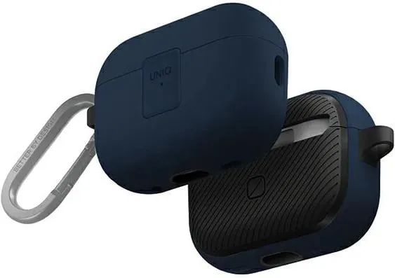 Mbështjellës UNIQ Clyde Lock Case për AirPods Pro 2, kaltër-gri e errët - 1