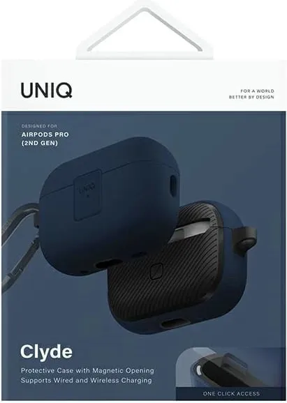 Mbështjellës UNIQ Clyde Lock Case për AirPods Pro 2, kaltër-gri e errët - 7