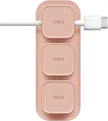 Organizues kabllosh magnetik UNIQ Pod Mag me bazë, 3 copë, rozë