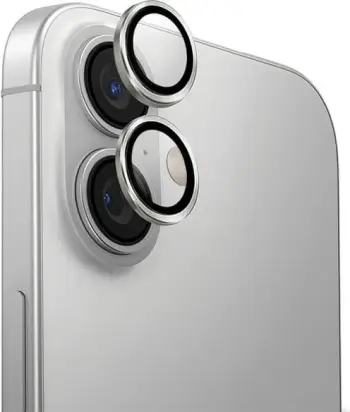 Mbrojtës lentash alumini UNIQ Optix për iPhone 16 / iPhone 16 Plus, Argjend