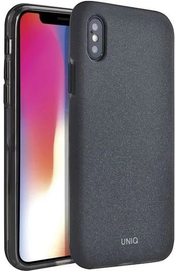 Mbështjellës UNIQ Lithos për iPhone X/Xs, i zi - 1