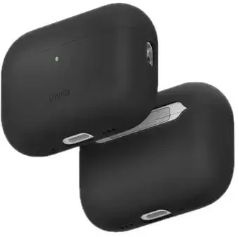 Mbulesë UNIQ LINO për AirPods Pro 3, silikoni, gri e errët