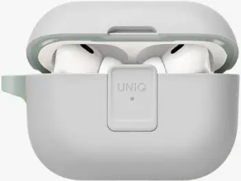 Mbështjellës për kufje Uniq Caso Clyde Lock, për AirPods Pro 2, i bardhë jeshil